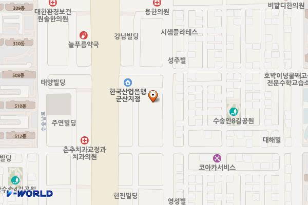 군산 공영주차장(수송동 855) 위치 지도 — 전북특별자치도 군산시 수송안길 25