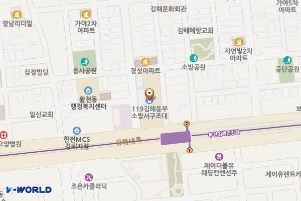 김해 동부소방서 위치 지도 — 경상남도 김해시 김해대로 2507