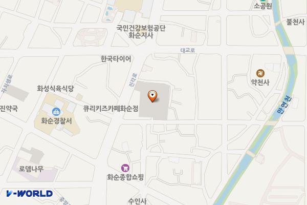 향청리공영주차장 위치 지도 — 전남광주통합특별시 화순군 화순읍 향청리 106