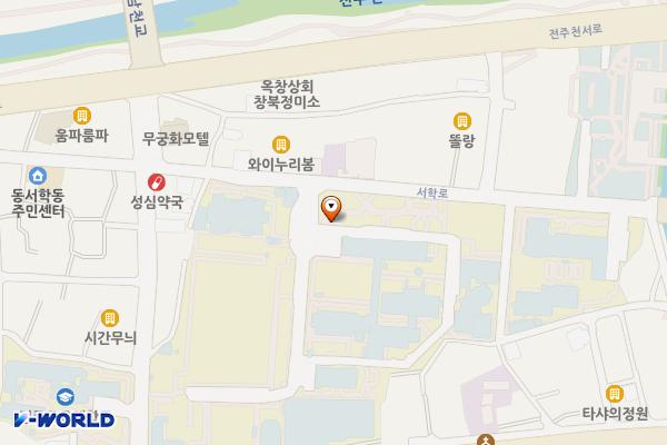 전북 전주교육대학교 위치 지도 — 전북특별자치도 전주시 완산구 서학로 50