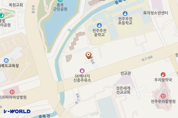 전북 전주 효자 엘르디움 에듀파크 위치 지도 — 전북특별자치도 전주시 완산구 쑥고개로 375-19