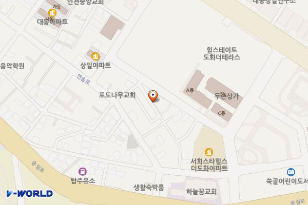 도화2,3동제6노외주차장 위치 지도 — 인천광역시 미추홀구 도화동 839-2