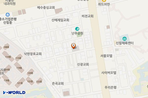 관악구 신림동 제1공영주차장 위치 지도 — 서울특별시 관악구 관천로 98
