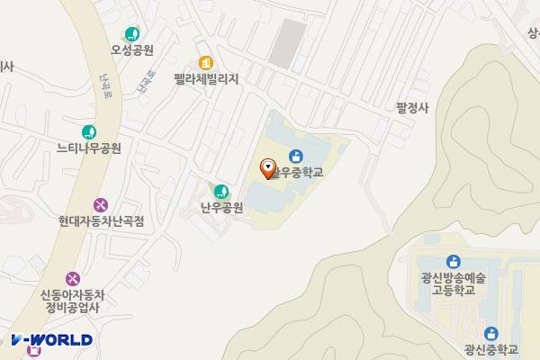 관악구 난우중학교 공영주차장 위치 지도 — 서울특별시 관악구 난곡로16길 32