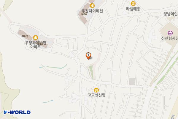 관악구 원신공영주차장 위치 지도 — 서울특별시 관악구 양지길 63