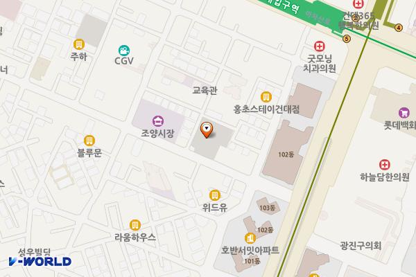 광진구 자양4동 공영주차장 위치 지도 — 서울특별시 광진구 자양동 5-5