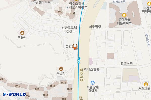 서울 동작구 동작동 갯마을 공영주차장(서울에너지공사) 위치 지도 — 서울 동작구 동작대로 213 (동작동, 동작동갯마을공영주차장)