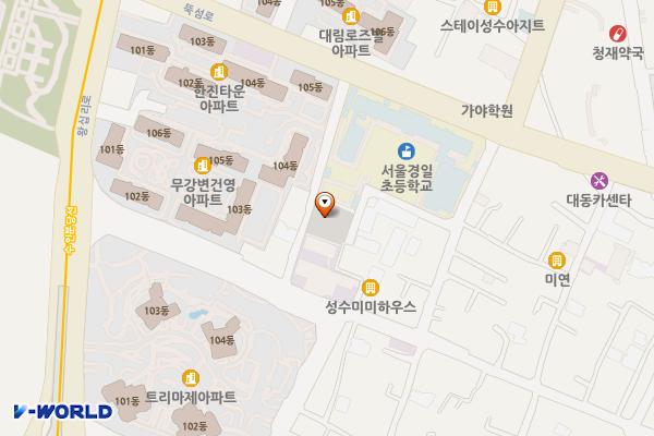 성동구 성수1가1동 공영주차장 위치 지도 — 서울특별시 성동구 성덕정1길 6 (성수동1가, 성수1가동 공영주차장)