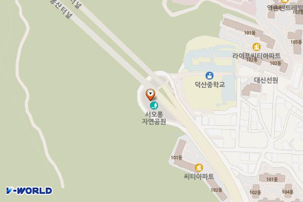 은평구 봉산터널 공영주차장 위치 지도 — 서울특별시 은평구 신사동 산 34