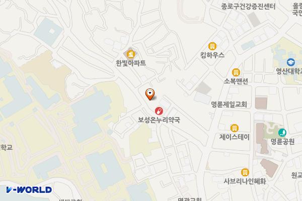 종로구 명륜동 와룡공영주차장 위치 지도 — 서울특별시 종로구 명륜길 26 (명륜3가, 명륜동 와룡공영주차장 및 문화센터)