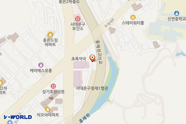 서대문구 서대문구청 제2부설주차장 위치 지도 — 서울특별시 서대문구 홍은동 428-1