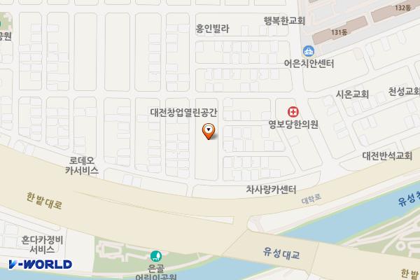 대전 창업열린공간 앵커건물 위치 지도 — 대전광역시 유성구 궁동로2번길 81