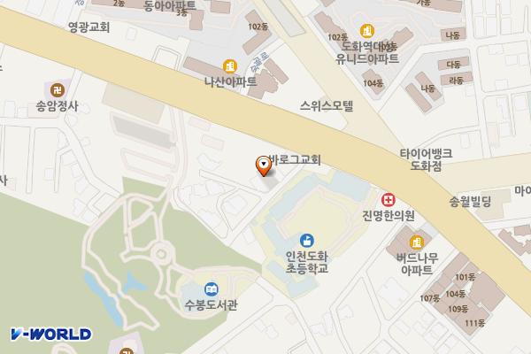 도화1동제2노외주차장 위치 지도 — 인천광역시 미추홀구 도화동 596-3