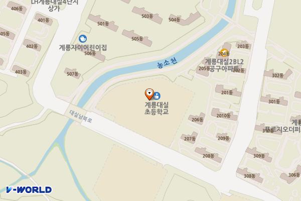 충남 계룡 대실초등학교 위치 지도 — 충청남도 계룡시 두마면 대실남북로 113