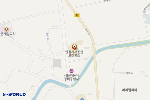 경기 안성 서운면 행정복지센터 위치 지도 — 경기 안성시 서운면 서운중앙길 23 (인리, 서운면사무소)