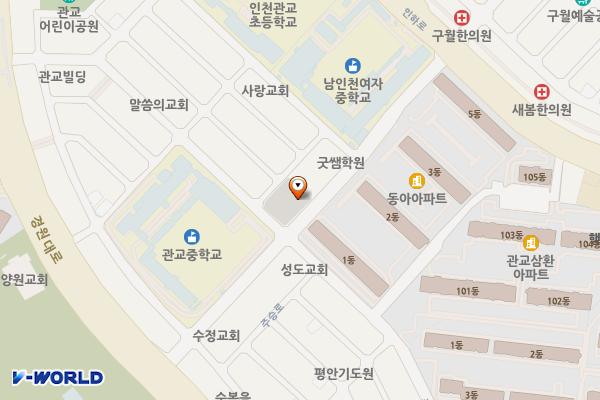 관교동제3노외주차장 위치 지도 — 인천광역시 미추홀구 인하로430번길 42(관교동)
