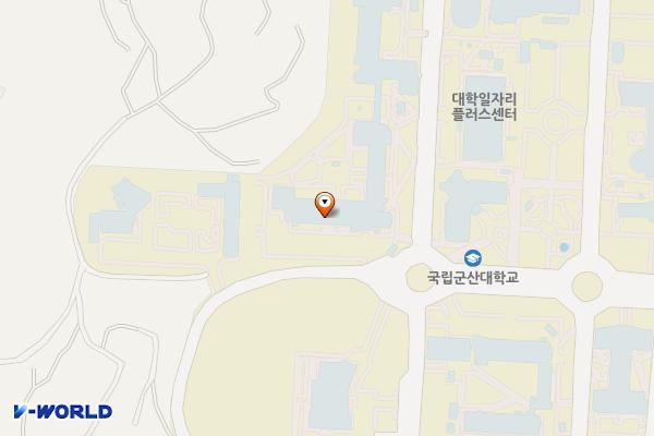 전북 군산 군산대학교 (인문관) 위치 지도 — 전북특별자치도 군산시 대학로 558