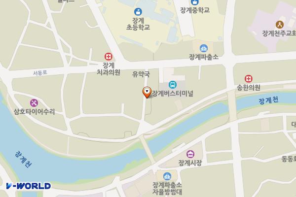 전북 장수군 장계면 공영주차장 위치 지도 — 전북특별자치도 장수군 장계면 한들3길 7