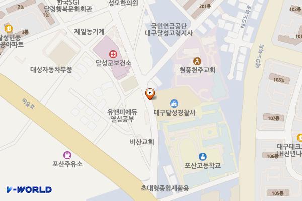 대구 달성 대구달성경찰서 위치 지도 — 대구 달성군 현풍읍 현풍중앙로 16 (중리, 달성경찰서)