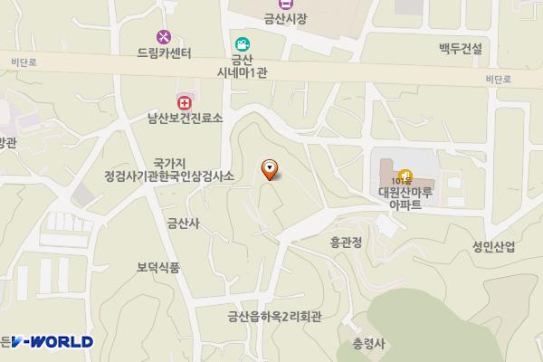 충남 금산 선유원-문화의집 위치 지도 — 충남 금산군 금산읍 하옥리 291-3