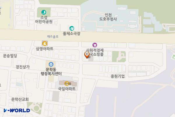 문학동제4노외주차장 위치 지도 — 인천광역시 미추홀구 문학동 383-4