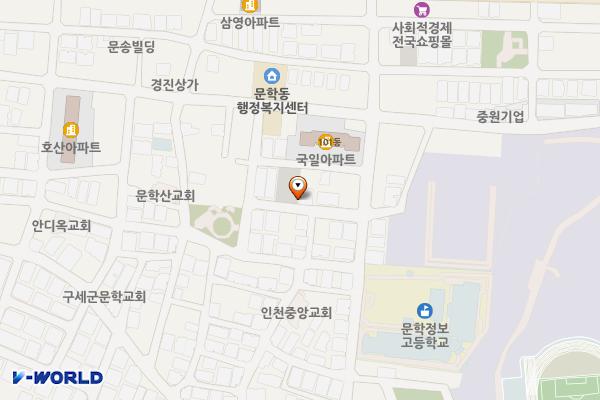 문학동제3노외주차장 위치 지도 — 인천광역시 미추홀구 소성로350번길 18-22(문학동)
