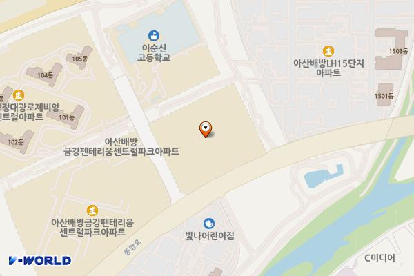 충남 아산 이순신초등학교 위치 지도 — 충청남도 아산시 배방읍 세교리 1590
