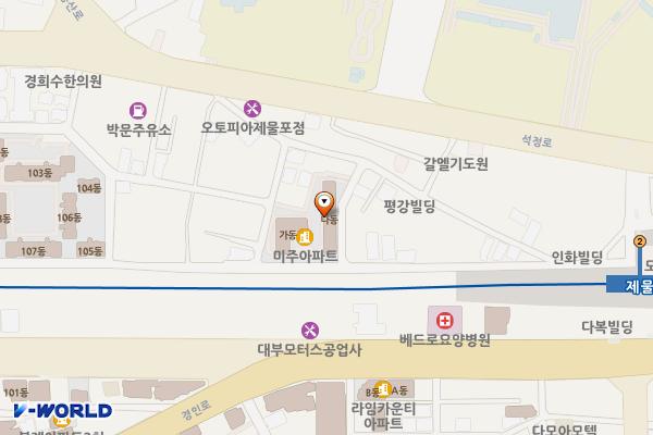 숭의1,3동 제5노상주차장 위치 지도 — 인천광역시 미추홀구 석정로150번길 30-12