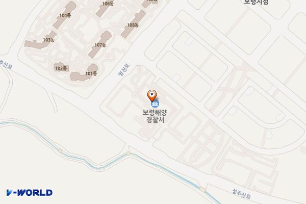 충남 보령 해양경찰서 위치 지도 — 충청남도 보령시 성주산로 49 (명천동, 보령해양경찰서)