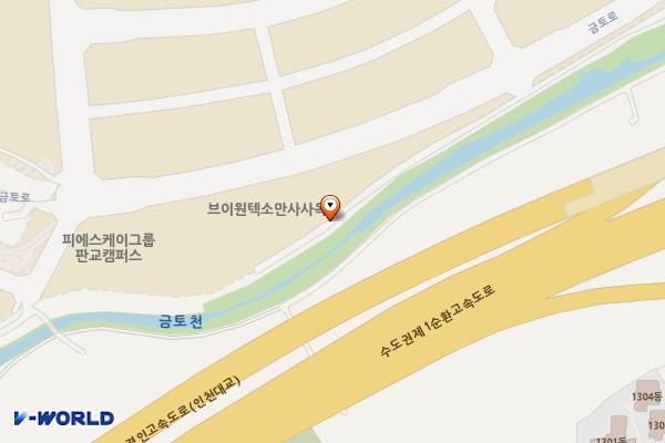 경기 판교 제2테크노밸리 스마트모빌리티 실증허브 위치 지도 — 경기 성남시 수정구 금토동 330-3