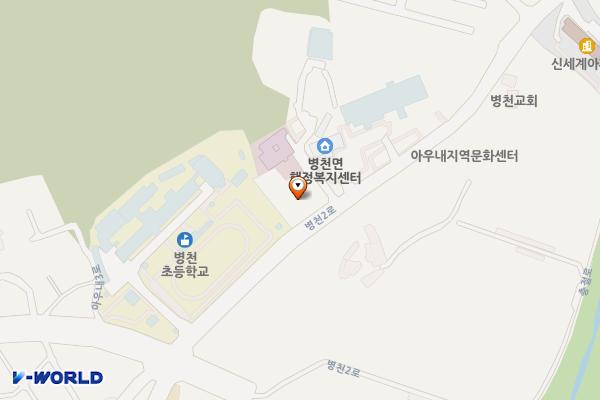 아우내은빛복지관 위치 지도 — 충청남도 천안시 동남구 병천면 병천2로 51