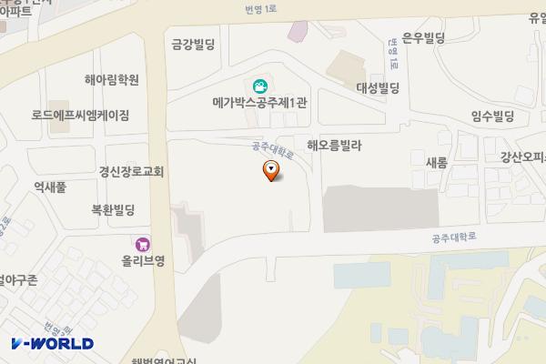 충남 공주 신관동 공영주차장 위치 지도 — 충청남도 공주시 공주대학로 94-37