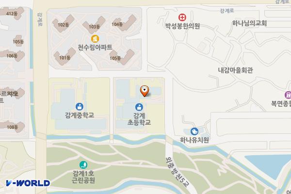 경남 창원 감계초등학교 위치 지도 — 경상남도 창원시 의창구 북면 감계로140번길 51