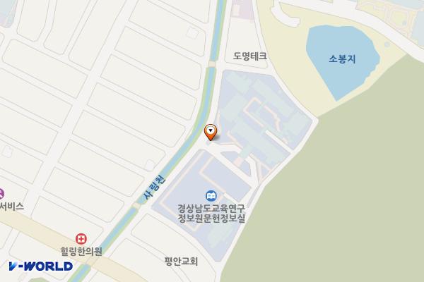 경상남도교육청 교육연수원 위치 지도 — 경상남도 창원시 의창구 사림로111번길 20