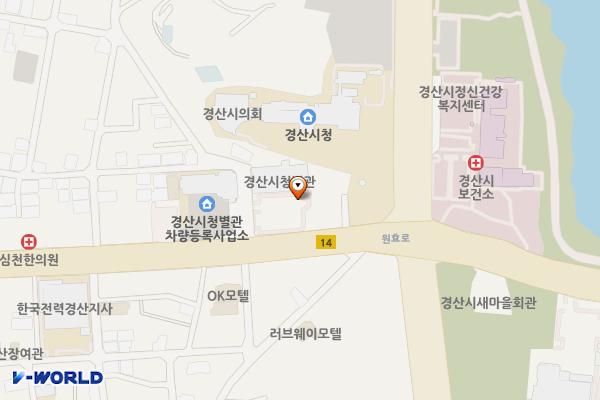 경산 시청 별관1 위치 지도 — 경상북도 경산시 남매로 159
