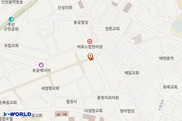 용현3동 제1노상주차장 위치 지도 — 인천광역시 미추홀구 용삼길 78(용현동)