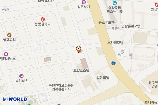 대신지구 2공영주차장 위치 지도 — 전남광주통합특별시 영광군 영광읍 천년로12길 17
