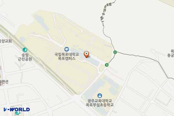 목포대학교 목포캠퍼스 어울림관 위치 지도 — 전남광주통합특별시 목포시 송림로41번길 11