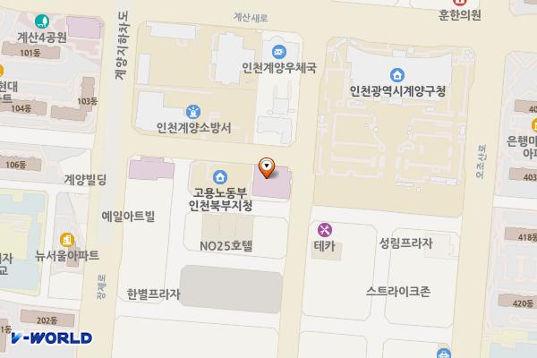 인천 계양구 보건소 위치 지도 — 인천광역시 계양구 계산동 1077-2 계양구보건소