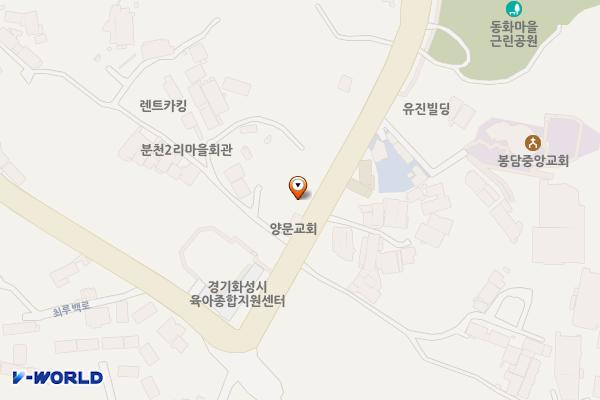 도원프라자 위치 지도 — 경기도 화성시 봉담읍 와우로 20