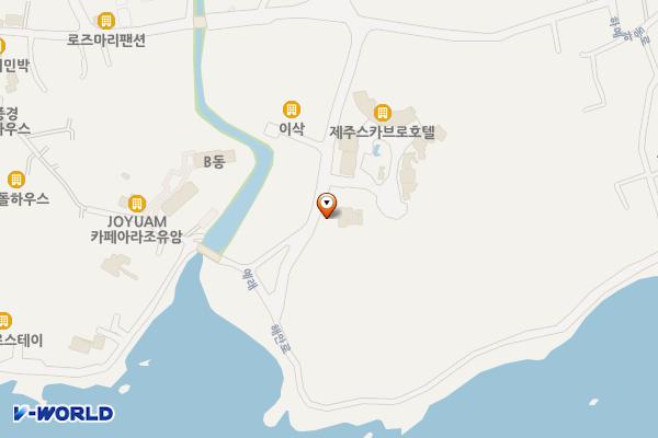 스놉부티쿠스테이 위치 지도 — 제주특별자치도 서귀포시 예래해안로 17