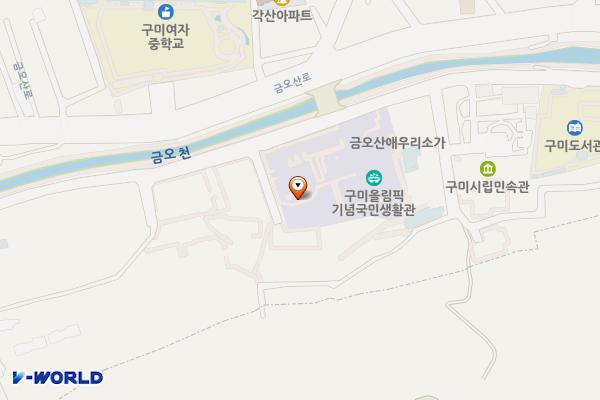 구미영상미디어센터 위치 지도 — 경상북도 구미시 산책길 75