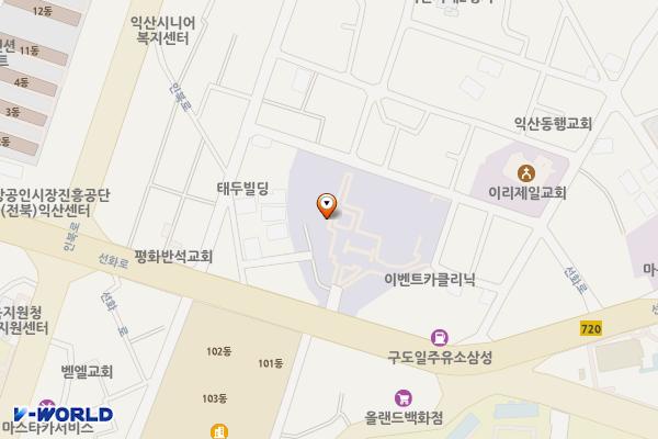 국민생활관 위치 지도 — 전북특별자치도 익산시 선화로 255