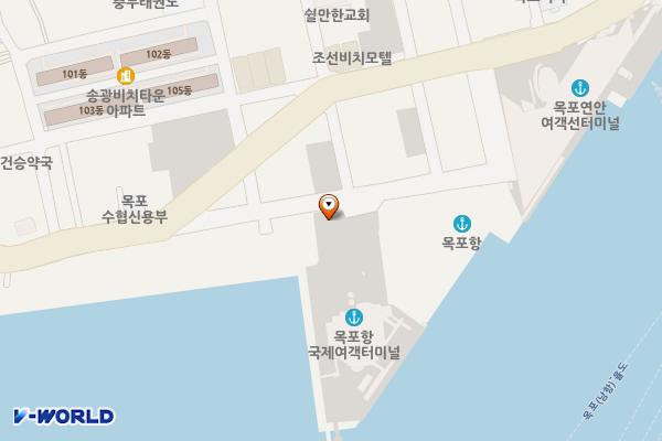 목포국제여객터미널 위치 지도 — 전남광주통합특별시 목포시 해안로148번길 14
