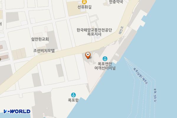 목포연안여객터미널 위치 지도 — 전남광주통합특별시 목포시 해안로 182