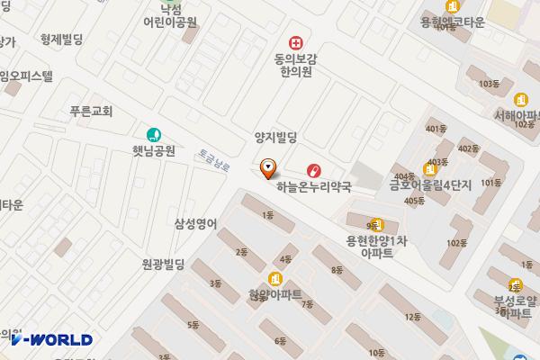 용현5동 제17노상주차장 위치 지도 — 인천광역시 미추홀구 낙섬중로32번길 10(용현동)
