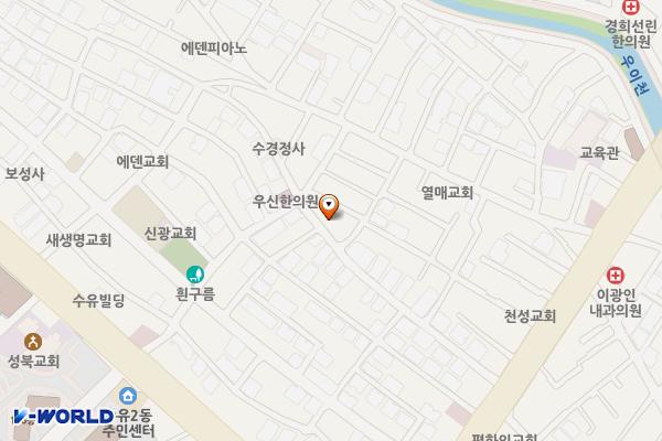 수유2동 공영주차장 위치 지도 — 서울특별시 강북구 한천로160길 40