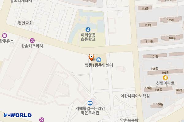 영등1동 행정복지센터 위치 지도 — 전북특별자치도 익산시 고봉로18길 34