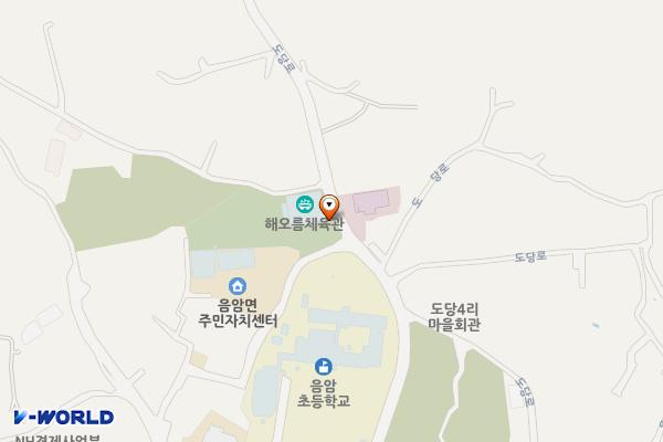 음암면 주민자치센터(해오름체육관) 위치 지도 — 충청남도 서산시 음암면 도당로 27-2