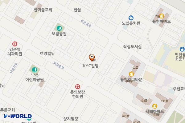 용현5동 제12노상주차장 위치 지도 — 인천광역시 미추홀구 낙섬중로 55(용현동)
